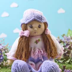 Spring Rag Doll and Dolls’ Clothes Knitting Pattern