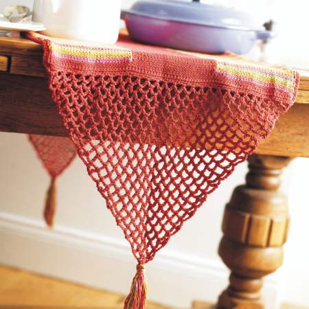 Knit and Crochet Table Runner Pattern Knitting Pattern