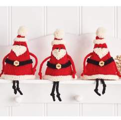 Knitted Santa Cone Tree Decorations Knitting Pattern