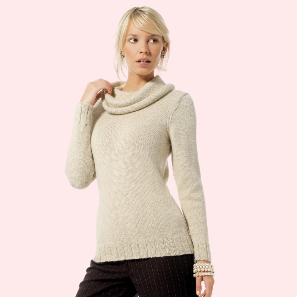 Cowl Neck Alpaca Sweater Knitting Pattern | Knitting Patterns | Let's ...