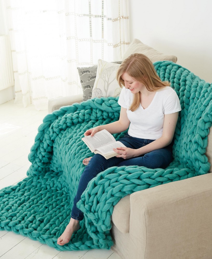 Arm Knitted Blanket Knitting Patterns Let's Knit Magazine