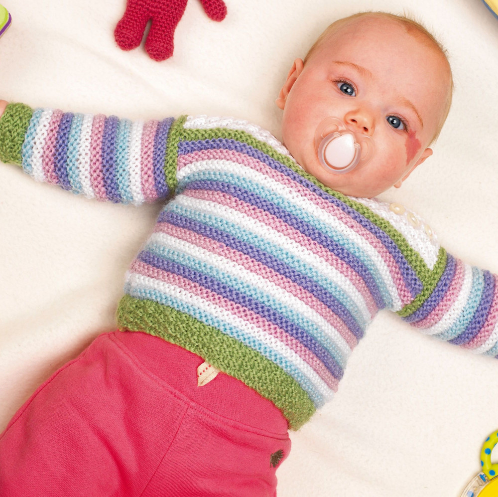 Essential Baby Jumper | Knitting Patterns | Let's Knit Magazine