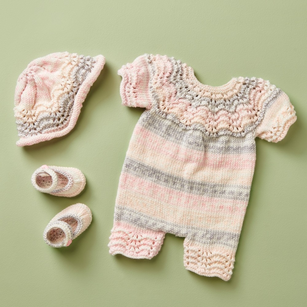 Baby Romper Set | Knitting Patterns | Let's Knit Magazine