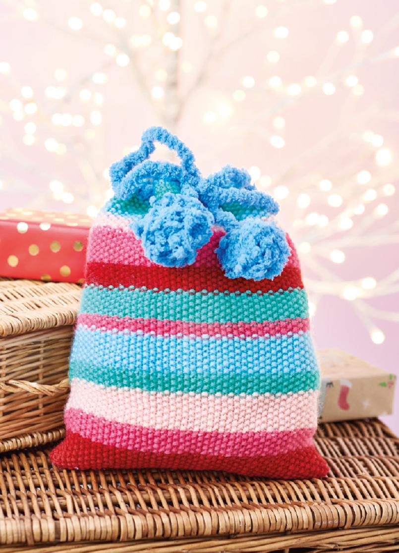 Christmas Present Sack | Knitting Patterns | Let's Knit Magazine