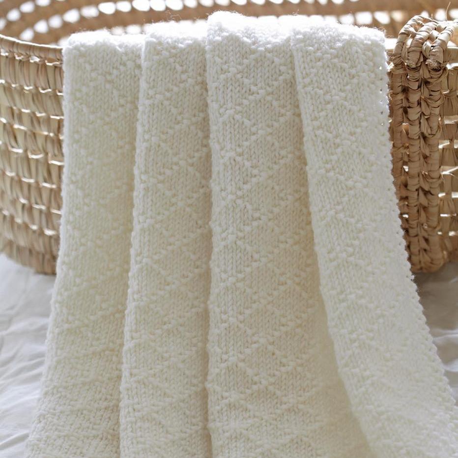 Classic Baby Blanket | Knitting Patterns | Let's Knit Magazine