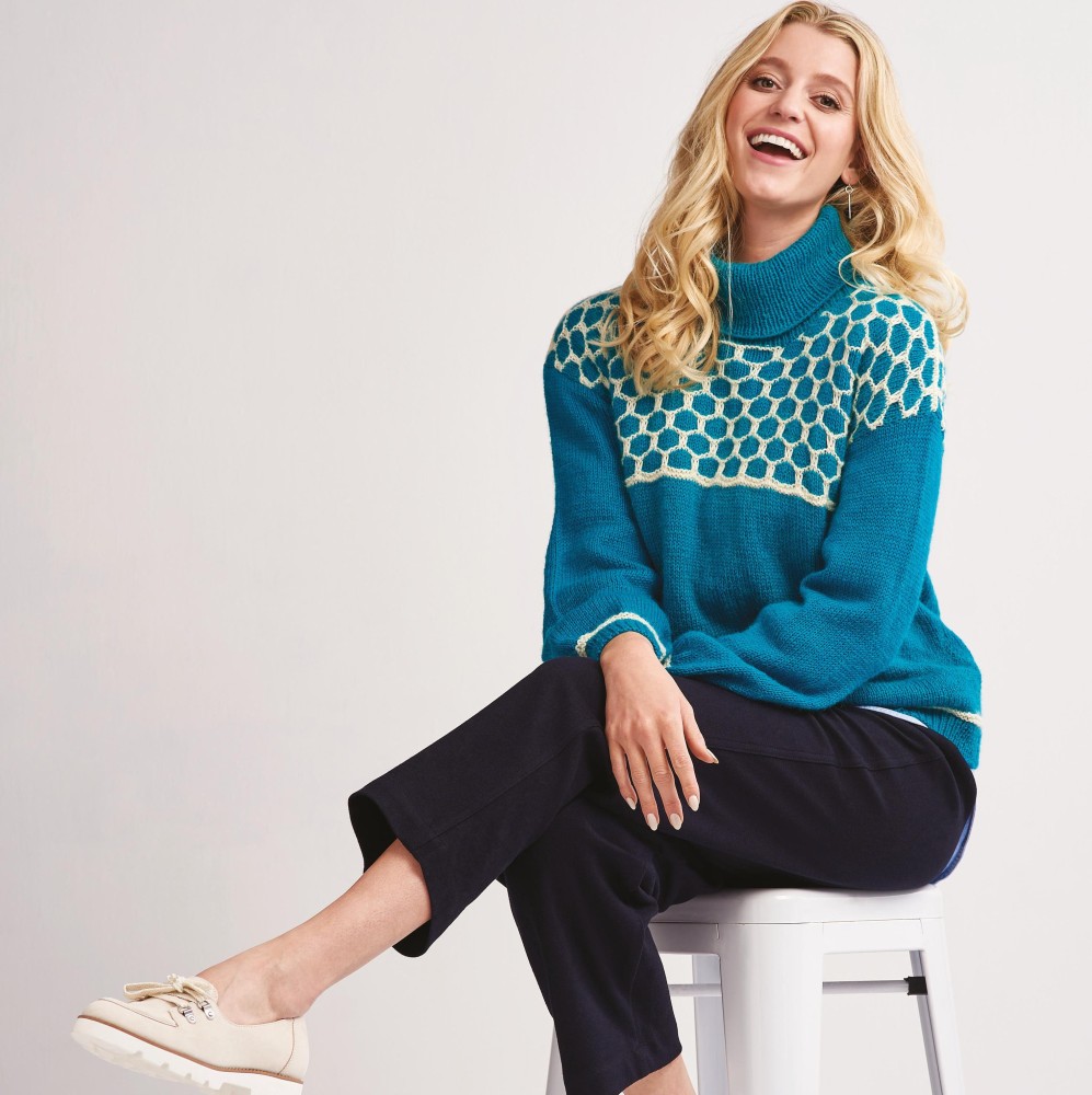 Geometric Sweater | Knitting Patterns | Let's Knit Magazine