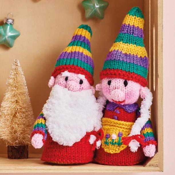 Knitted Christmas Gnomes | Knitting Patterns | Let's Knit Magazine