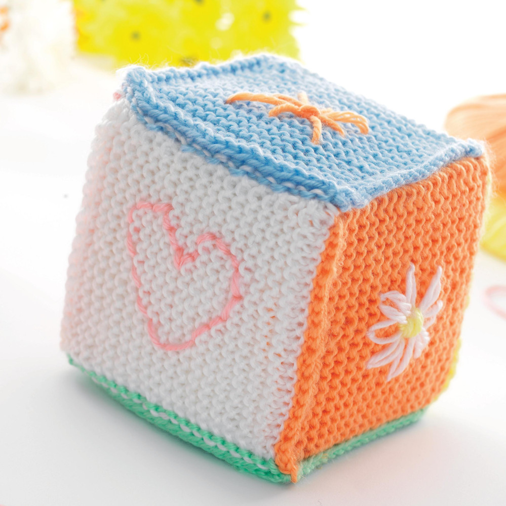 Easy Embroidered Baby Blocks Knitting Pattern | Knitting Patterns | Let ...