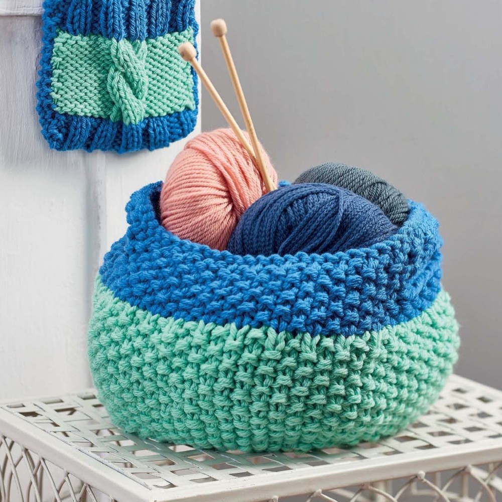 Easy Chunky Storage | Knitting Patterns | Let's Knit Magazine