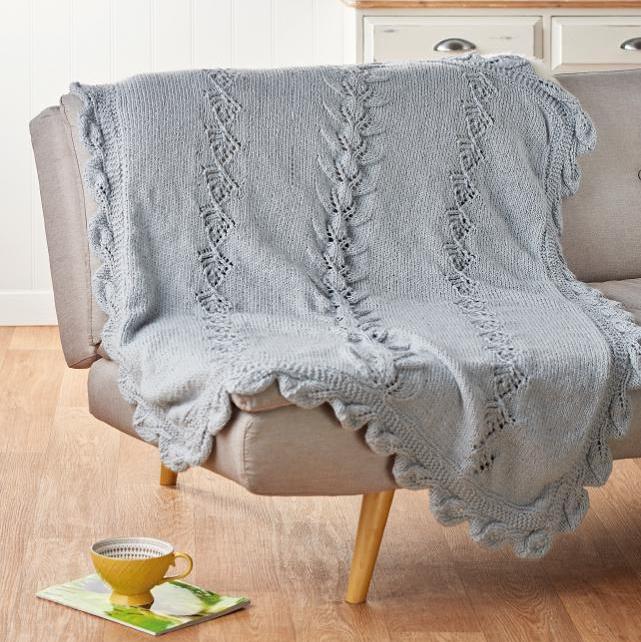 Leaf Blanket Knitting Pattern | Knitting Patterns | Let's Knit Magazine