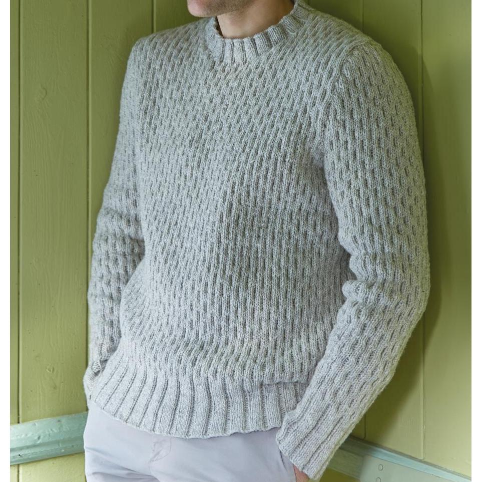 Men’s Textured Jumper | Knitting Patterns | Let's Knit Magazine