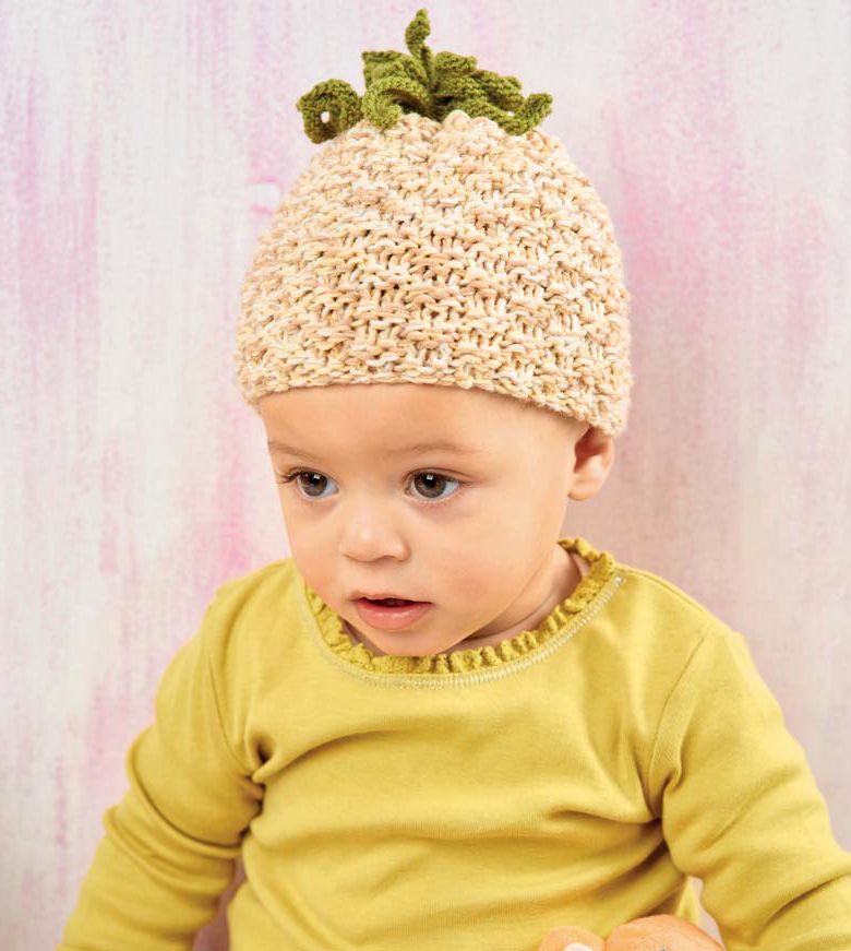 Easy Pineapple Baby Hat | Knitting Patterns | Let's Knit Magazine