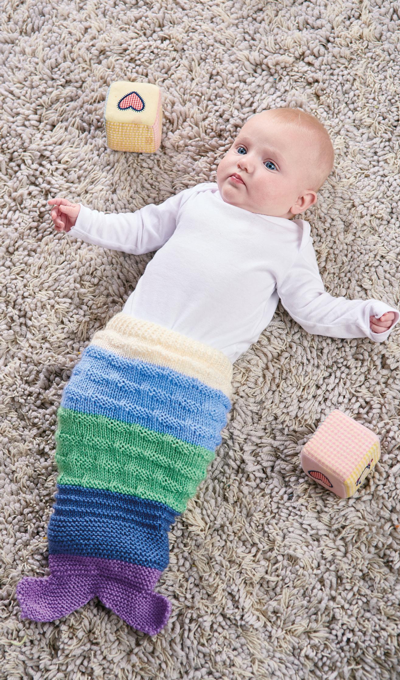 Knitted Baby Mermaid Tail 