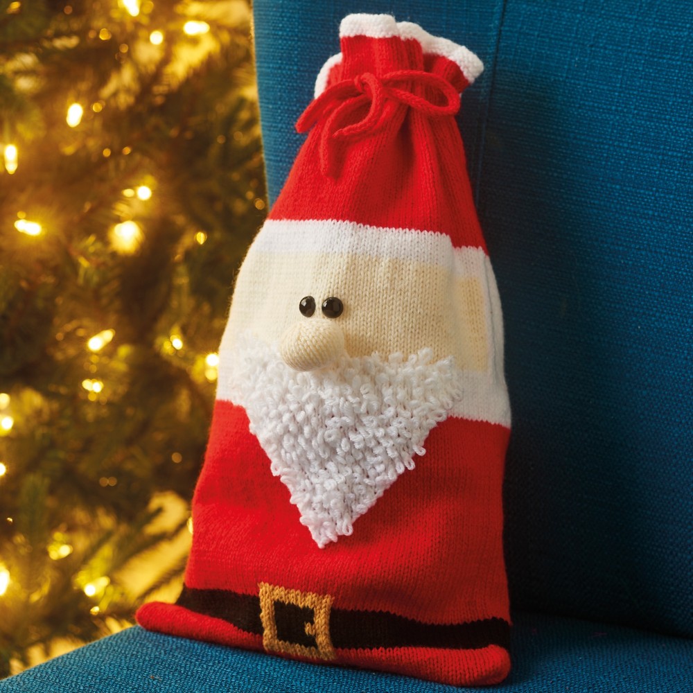 Santa Gift Bag | Knitting Patterns | Let's Knit Magazine