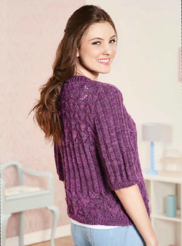 Violet Cardigan | Knitting Patterns | Let's Knit Magazine