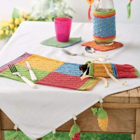 Al fresco Picnic Set | Knitting Patterns | Let's Knit Magazine