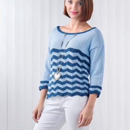 chevron knit sweater