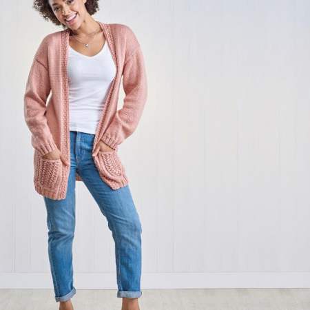 knitting pattern cardigan with pockets