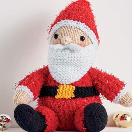 Sparkly Santa Toy Free Knitting Patterns Let S Knit Magazine