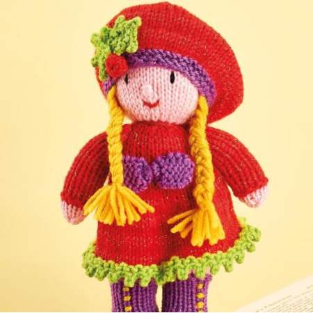 Christmas Doll Knitting Pattern