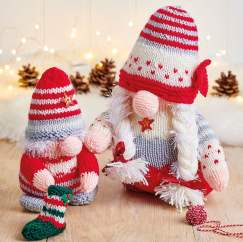 Christmas Scandi Gnome (Gonk) Lady and Child Knitting Patterns - Knitting Pattern