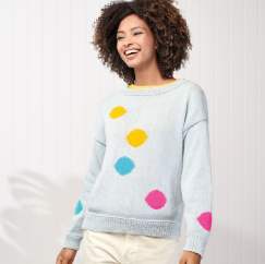 Multi Colour Spot Jumper Knitting Pattern