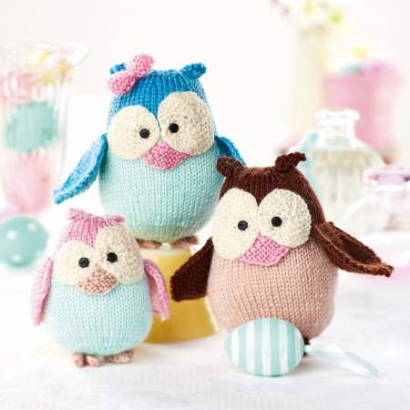 Family of Owls Knitting Pattern Knitting Pattern