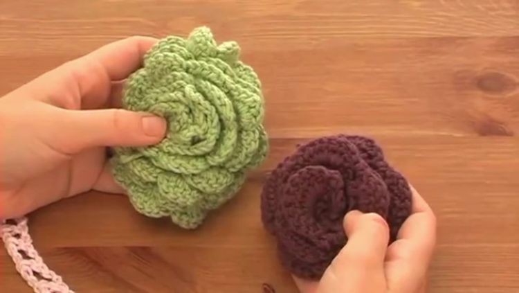 How to Crochet: Rose Flower Corsage Part Two Knitting Video